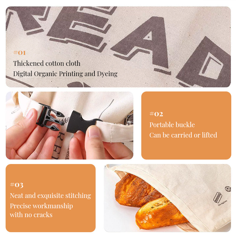 Extra Large Beeswax Bread Storage Bag - Keeps Sourdough Fresh Longer - Heavy Duty Cotton Reusable Wrap for Homemade Bread eprolo