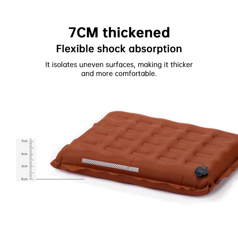 Self-Inflating Seat Cushion Thickened Camping Mat Lightweight Waterproof Foldable Stadium Chair Pad eprolo