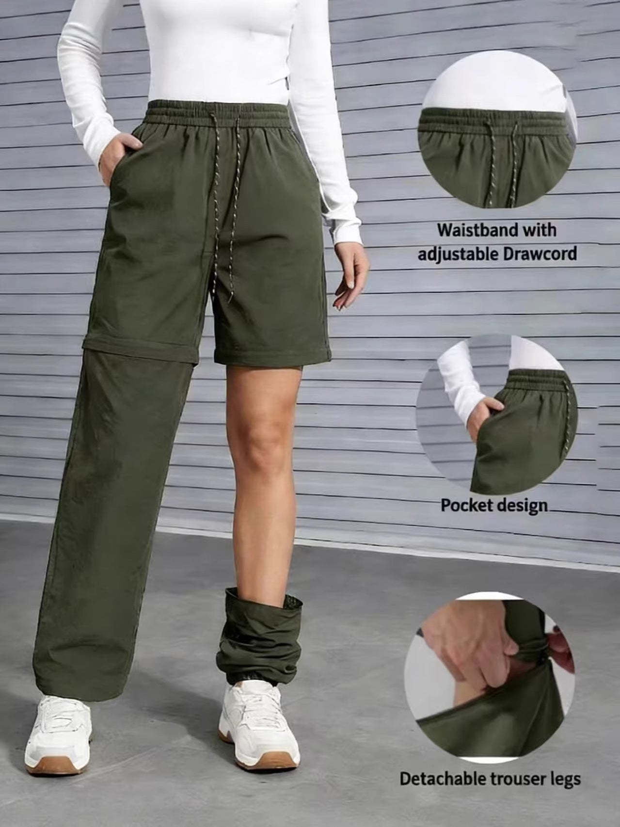Women's Convertible Hiking Pants - Waterproof Quick-Dry Cargo Trousers with Zip-Off Legs for Camping, Fishing & Travel eprolo