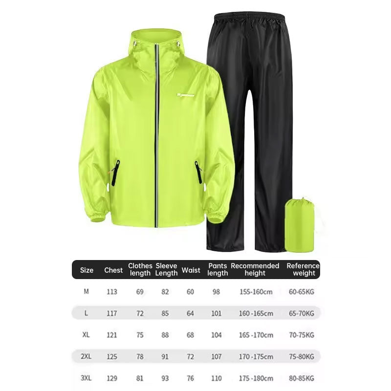 Unisex Ultralight Rain Suit - Lightweight Waterproof Jacket & Pants Set, Summer Outdoor Rainwear for Fishing & Cycling eprolo