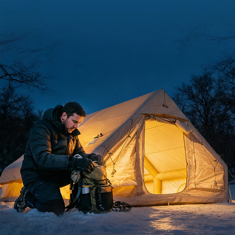 Large Inflatable Glamping Tent with Skylight, Breathable Mesh Air Tent for Summer Camping & Backpacking eprolo