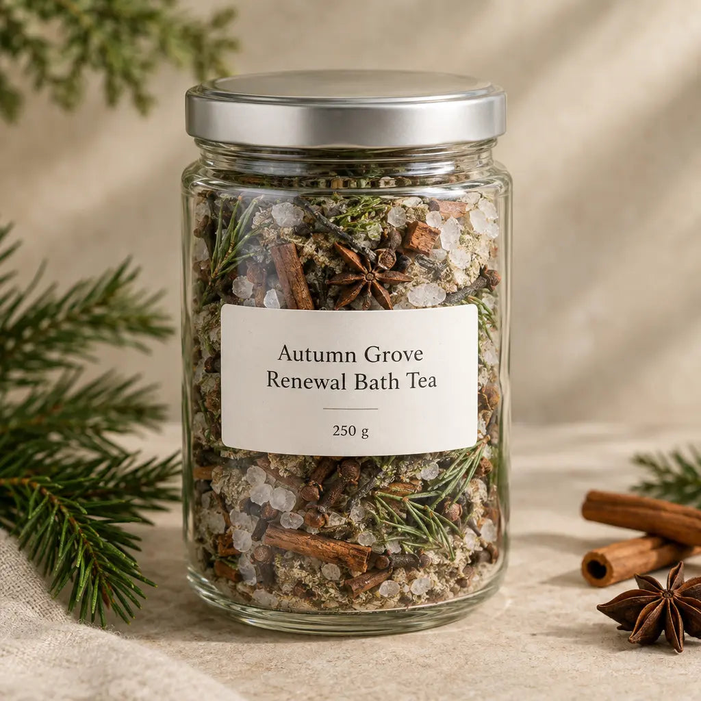 bath tea in a glass jar