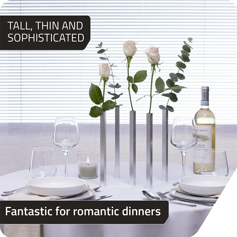 Minimalist Geometric Stainless Steel Vase, Nordic Luxury Metal Flower Vase for Home Decor eprolo