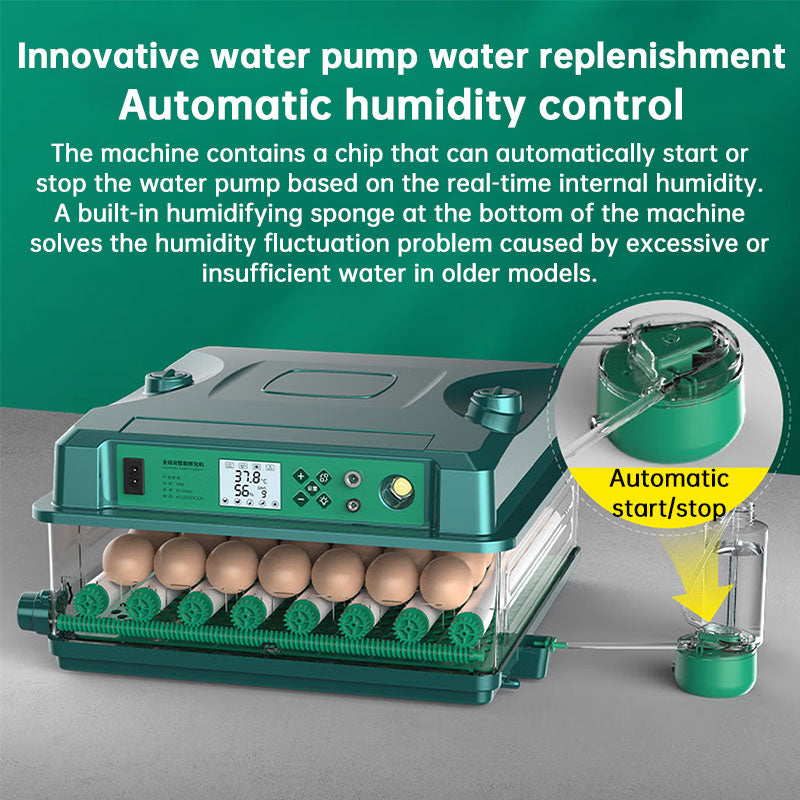 24/36 Egg Incubator Fully Automatic, Auto Turner & Temp Control, Dual Power 220V/12V Mini Poultry Hatcher for Chicken Duck eprolo