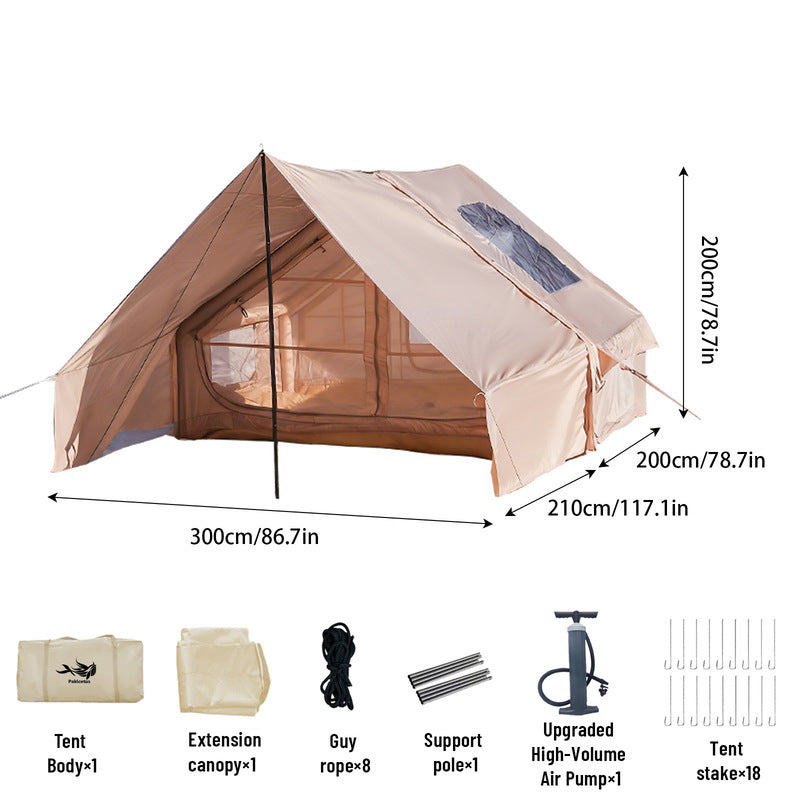 Large Inflatable Glamping Tent with Skylight, Breathable Mesh Air Tent for Summer Camping & Backpacking eprolo
