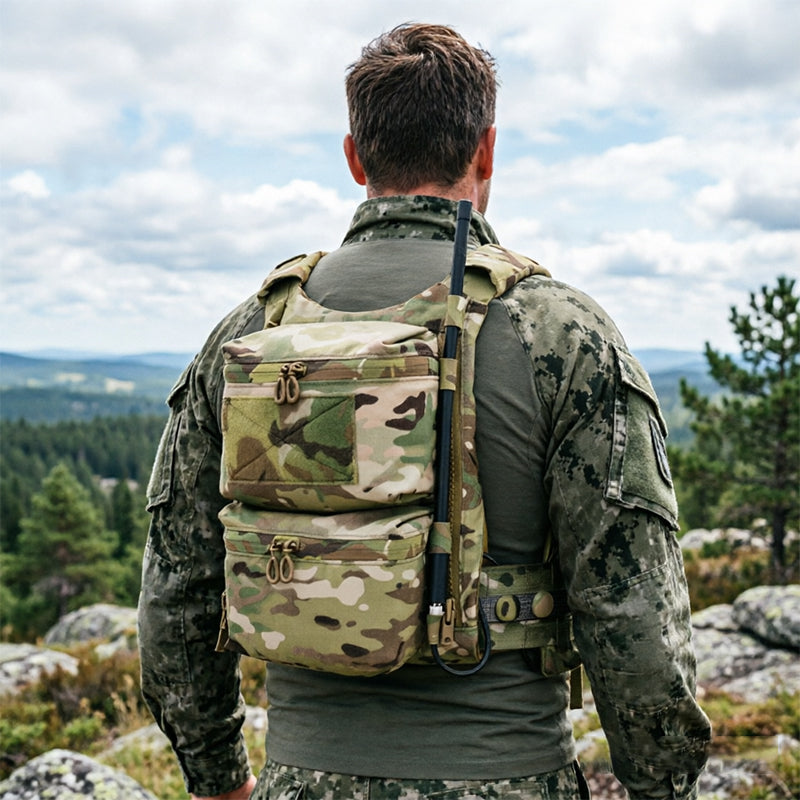 Tactical Back Panel Double General Purpose Pouch for FCPC V5 & Ferro Style Plate Carriers, Molle Utility Storage Bag eprolo