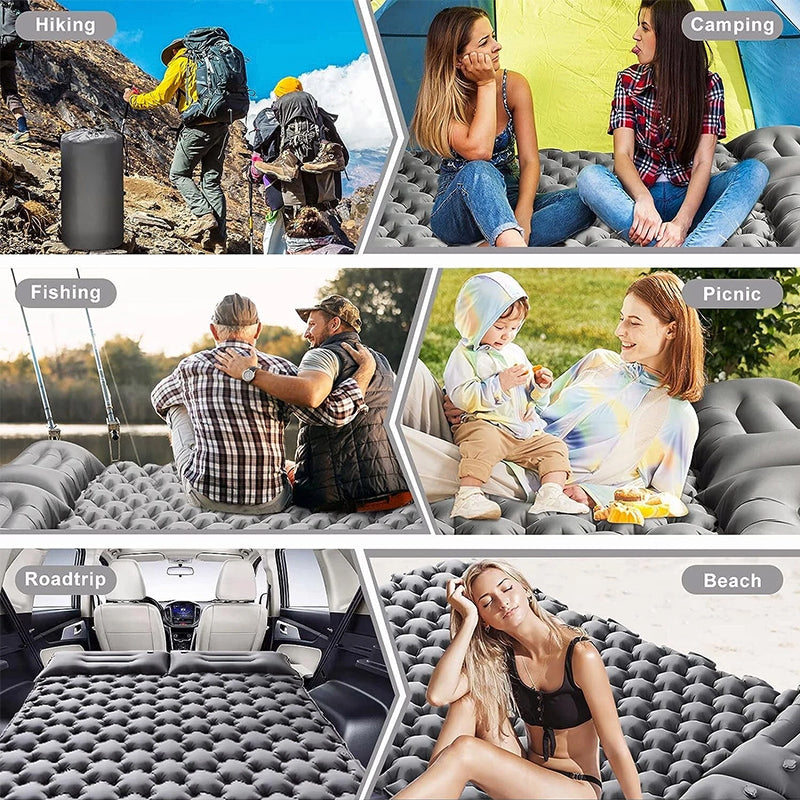 Ultralight Inflatable Sleeping Pad with Pillow - 1-2 Person Camping Mattress eprolo
