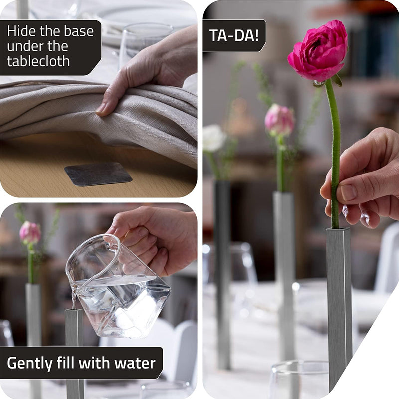 Minimalist Geometric Stainless Steel Vase, Nordic Luxury Metal Flower Vase for Home Decor eprolo