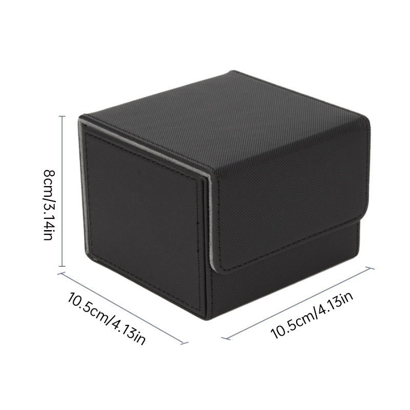 Magnetic Trading Card Storage Box - 100 Card Capacity (Sleeved), Waterproof & Stain Proof Collectors Case eprolo