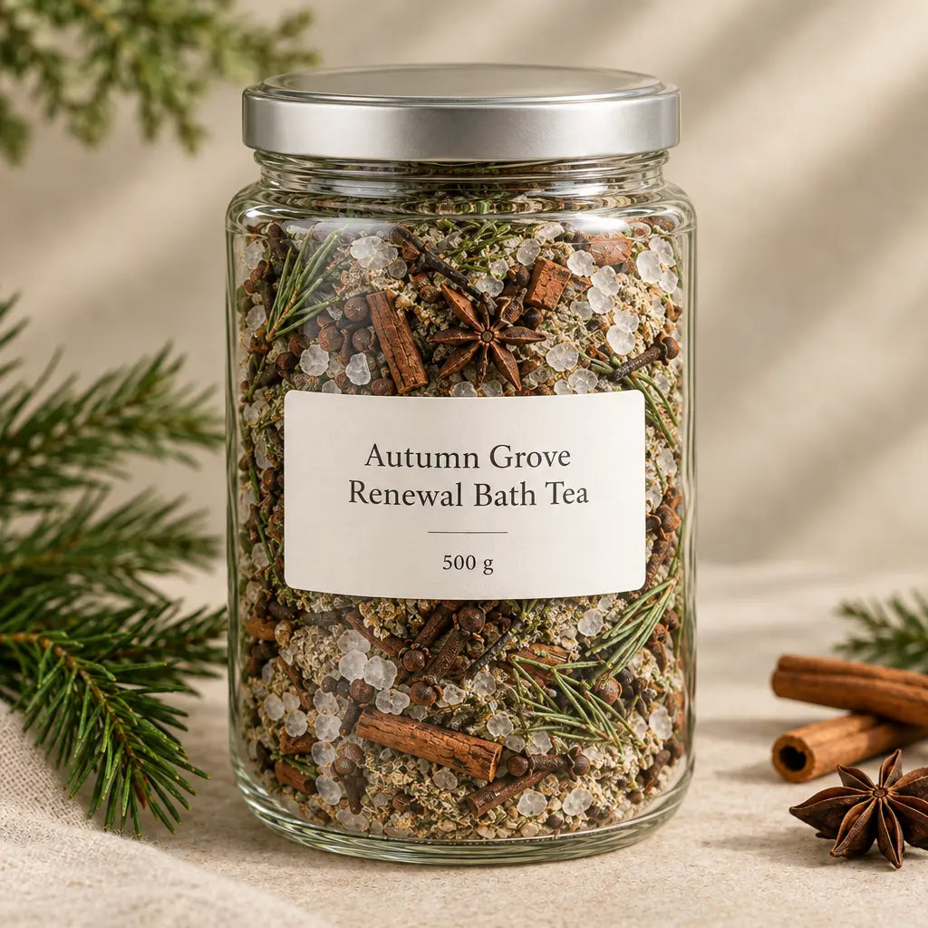 bath tea in a larger glass jar