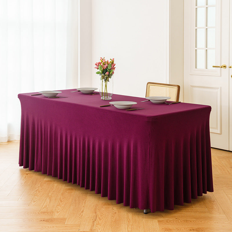Stretch Spandex Table Cloth Rectangular, Fitted Table Cover for Weddings Parties Banquets Hotel Event Decoration eprolo