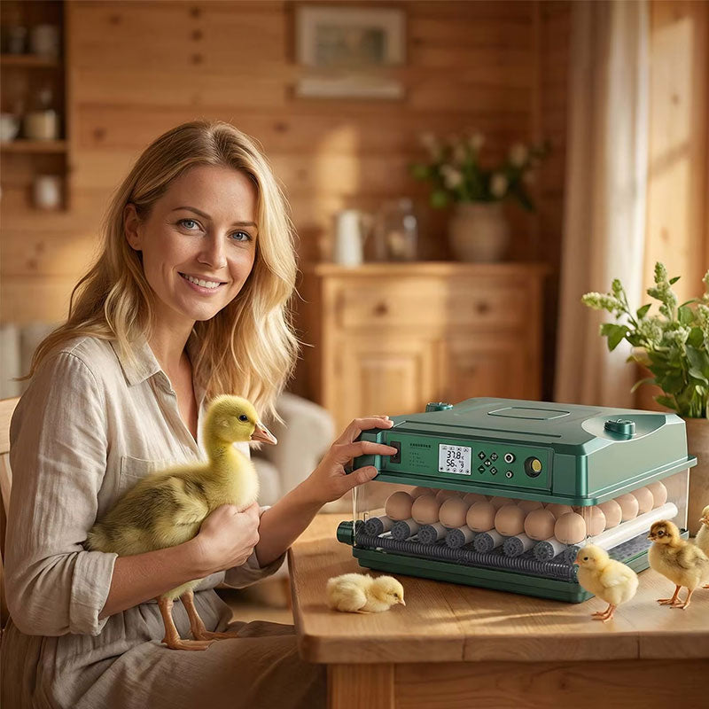 24/36 Egg Incubator Fully Automatic, Auto Turner & Temp Control, Dual Power 220V/12V Mini Poultry Hatcher for Chicken Duck eprolo