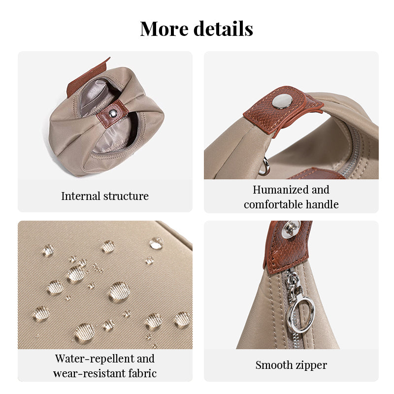 Premium Nylon Lunch Bag, Waterproof Insulated Lunch Box Tote, Handheld & Crossbody Dumpling Bag for Work, School, and Commuting eprolo