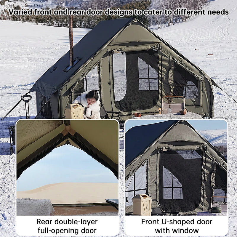 Large Inflatable Glamping Tent with Skylight, Breathable Mesh Air Tent for Summer Camping & Backpacking eprolo