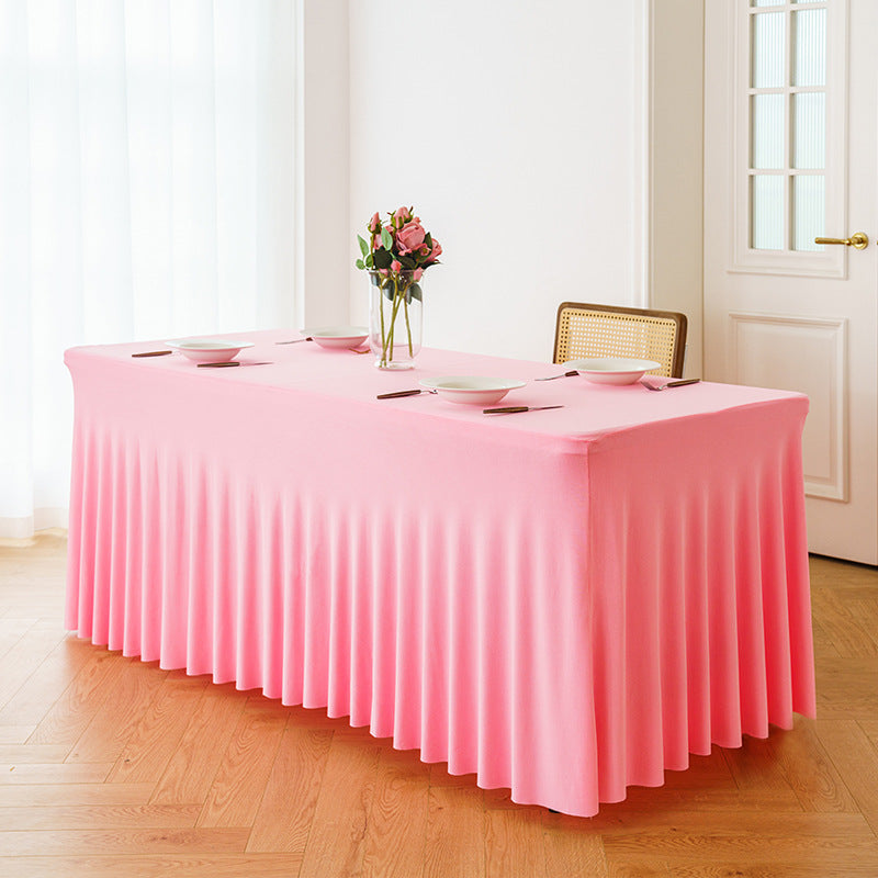 Stretch Spandex Table Cloth Rectangular, Fitted Table Cover for Weddings Parties Banquets Hotel Event Decoration eprolo