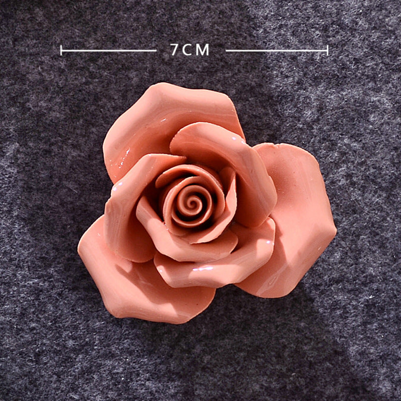 Ceramic 3D Wall Flowers - Hand-Painted Peony, Rose & Camellia Wall Decor for Wedding & Gift eprolo