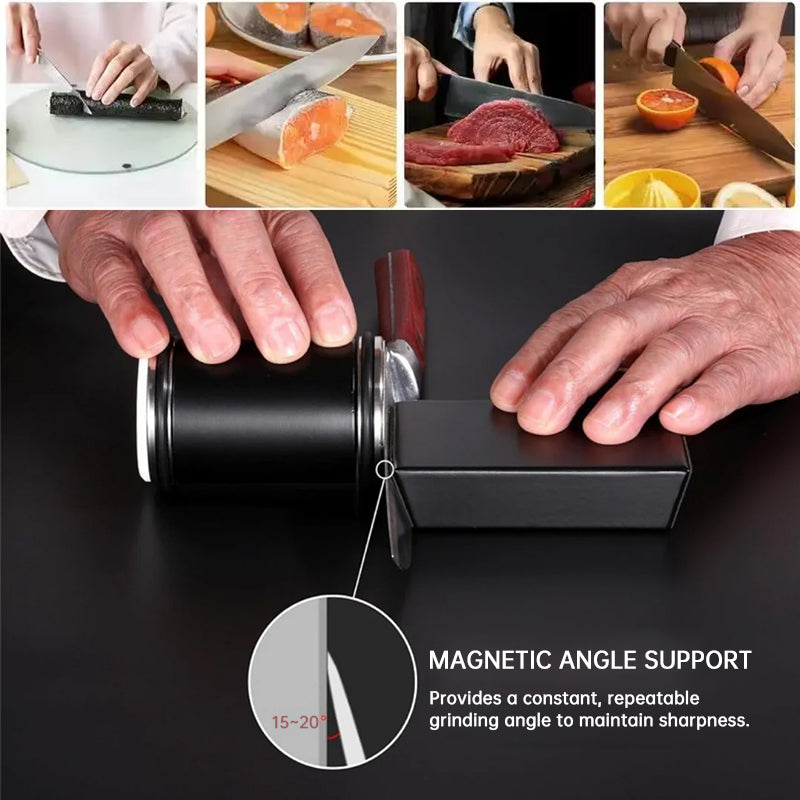 15° & 20° Roll Knife Sharpener Kit, Magnetic Rolling Sharpening Tool with Grinding Stones, Kitchen Chef Accessories eprolo
