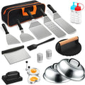 29PCS BBQ Set w/ Burger Press, Stainless Steel Grill Tools & Spatula eprolo