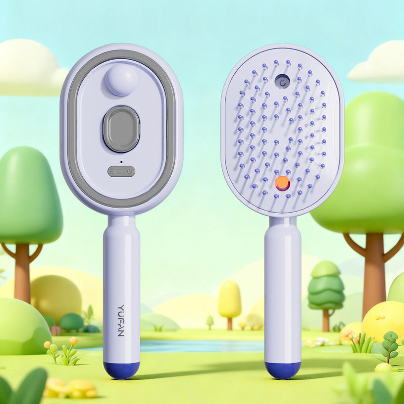 Electric Steam Hair Brush with Mist, Ionic Straightening Comb for Less Breakage & No Residue, Smooth Shiny Hair Styling Tool eprolo