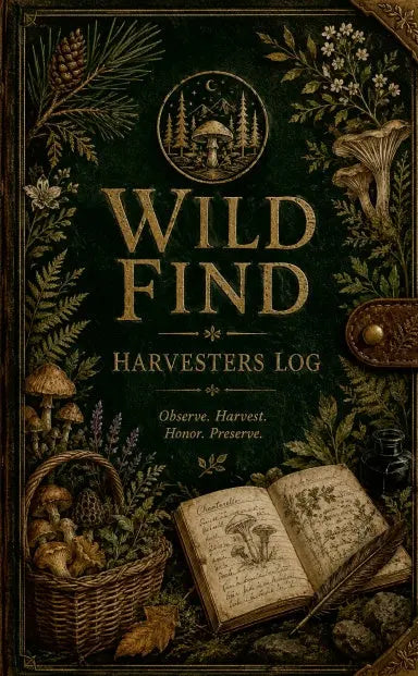 Book Cover for wild find harvesters log, imitation leather bound book