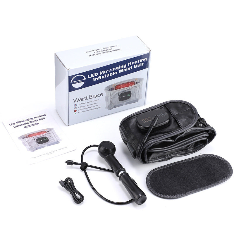 Electric Heating & Massage Waist Belt, Inflatable Airbag Lumbar Support for Back Pain and Posture Correction eprolo