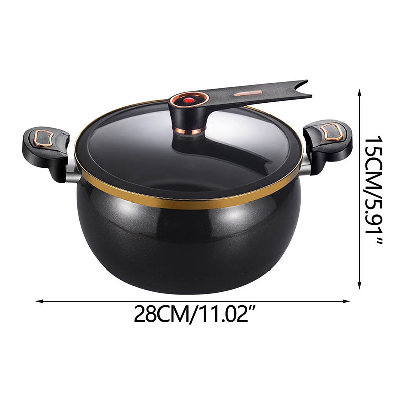 Modern 7L Micro-Pressure Soup Pot - 27cm Non-Stick Stewing Casserole, Includes Spoon, Safe for Induction & Gas Cooking eprolo