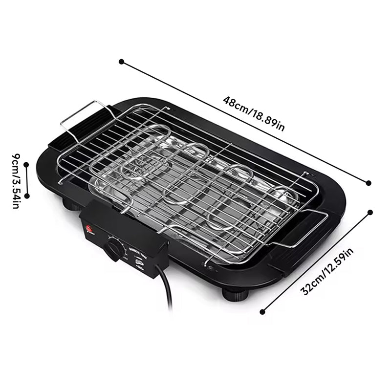 Portable Stainless Steel Electric Grill | 6 Heat Levels | Ideal for Indoor Cooking, Outdoor Camping & Home Parties eprolo