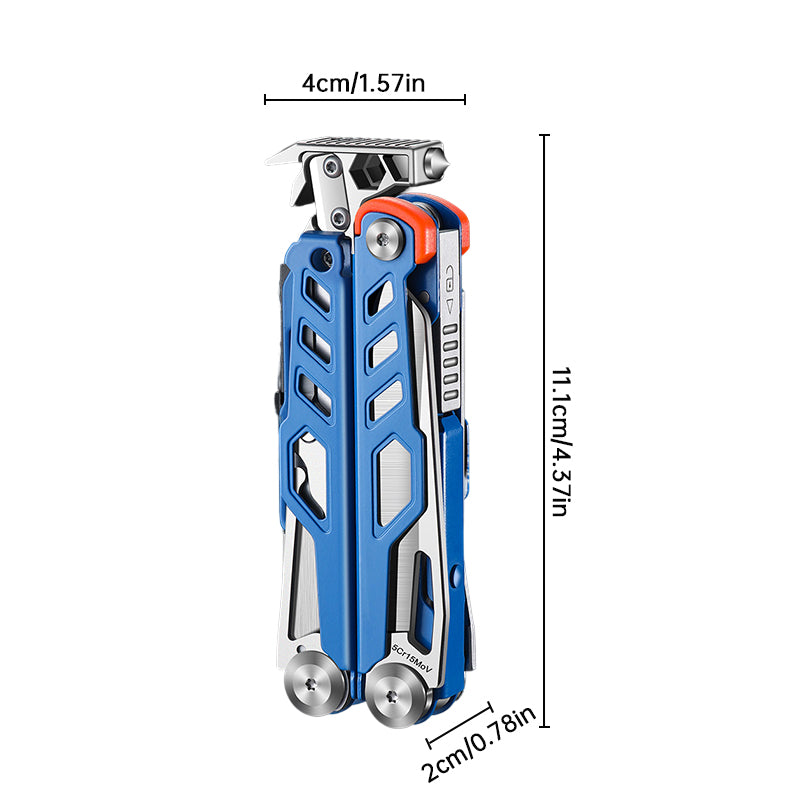 Compact Folding Multi-Tool with Pliers & Blade, Portable Camping & Vehicle Emergency Tool eprolo