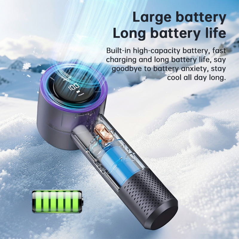 6 Fan Handheld High Speed Fan Mini Portable AC 199 Level Adjustable Personal Cooler for Travel Gym Outdoor eprolo