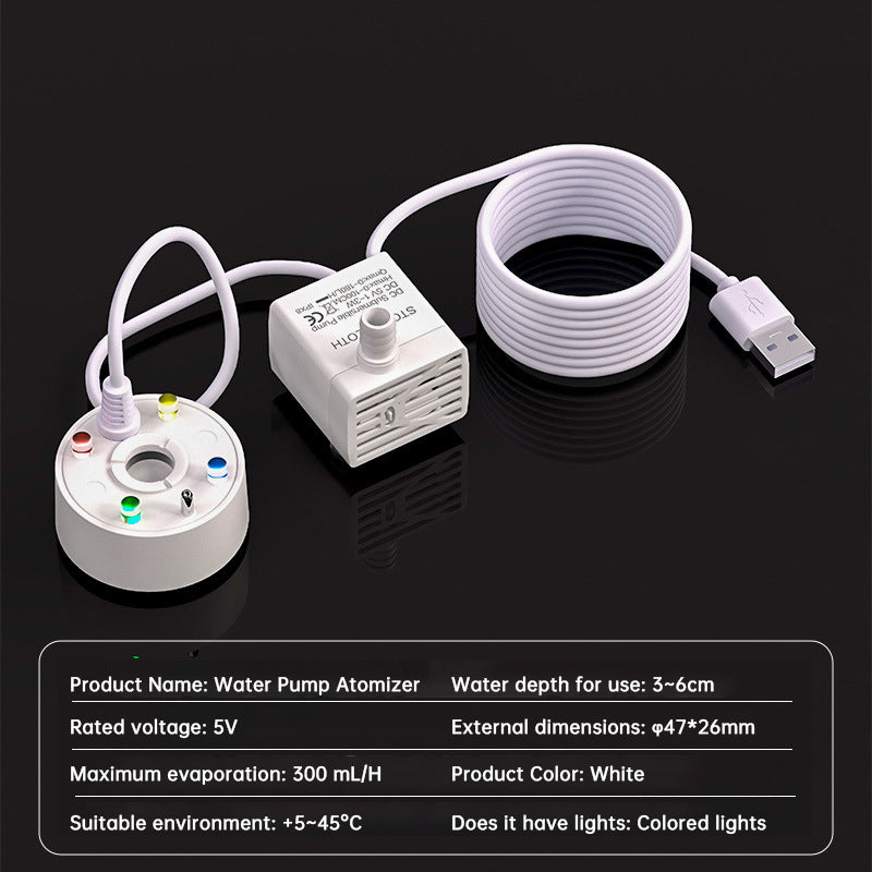USB 5V Ultrasonic Mist Maker Fogger Pump for Pond, Fountain, Fish Tank & Rockery Landscape Humidifier eprolo