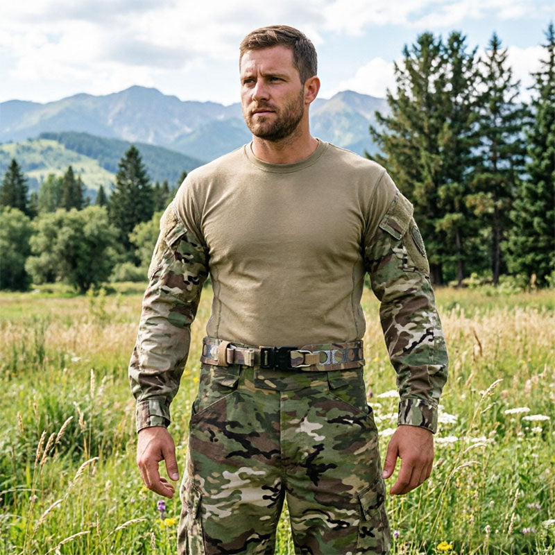 Tactical Two-Layer Battle Belt with Quick Detach Metal Buckle, MOLLE Hunting Combat Waist Belt for Airsoft Gear eprolo