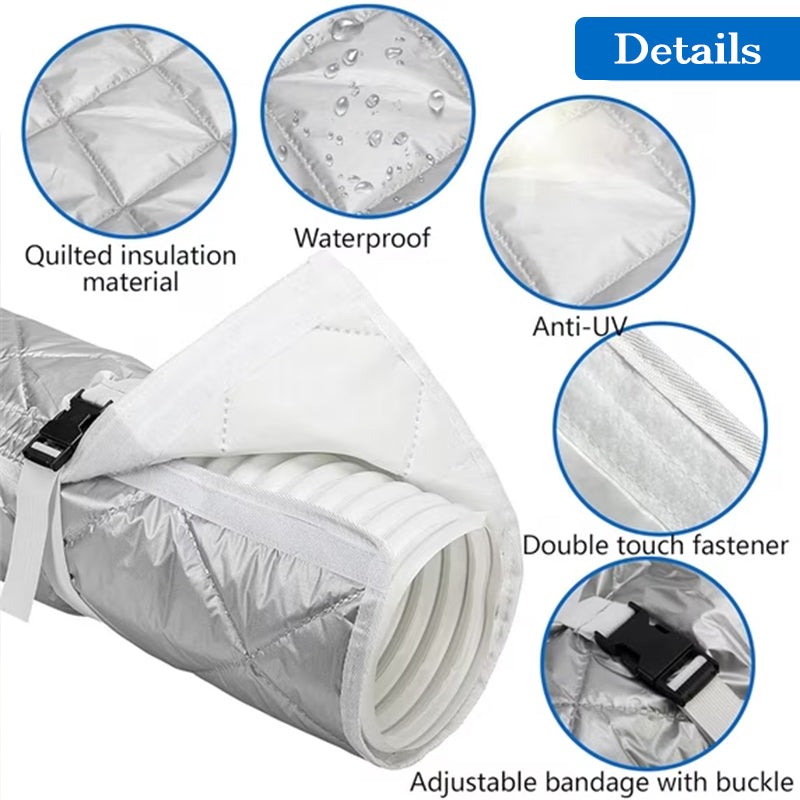 AC Hose Cover with Adjustable Buckle Straps, Thermal Insulation for Portable Air Conditioner eprolo