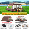 4-6 Person Family Camping Tent, Waterproof Portable Tent with Carry Bag for Car Camping eprolo