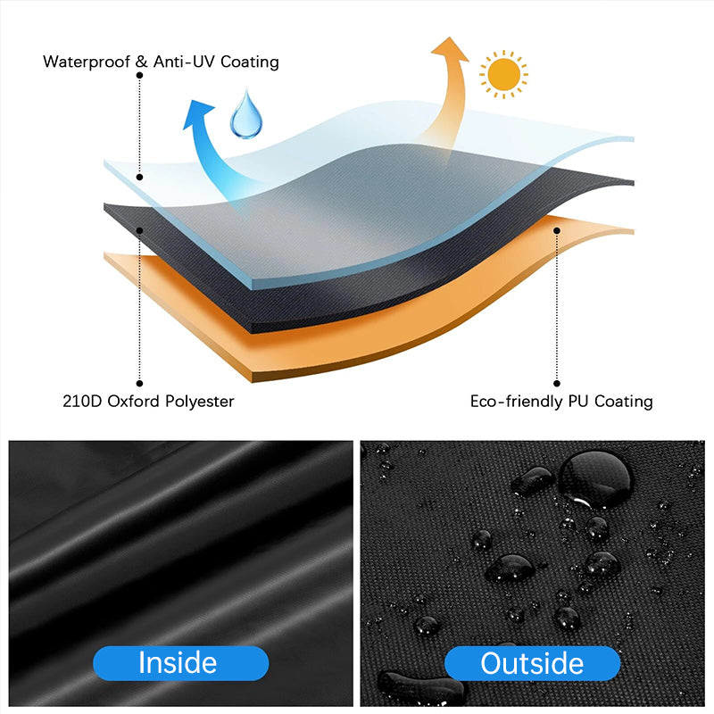 210D Waterproof BBQ Grill Cover, Heavy Duty Windproof Dustproof Cover for Gas, Charcoal, Electric Grills eprolo