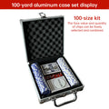 500 PCS Poker Chip Set in Locking Aluminum Briefcase - Texas Hold'em Gambling Kit with Dice, Dealer Button & Cards eprolo