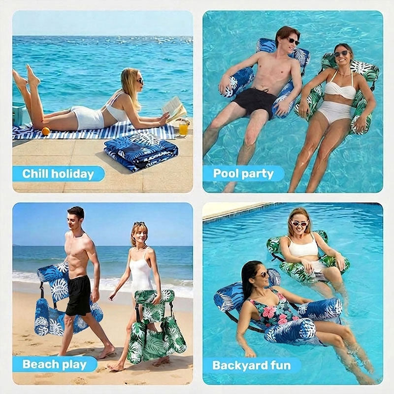 Heavy-Duty Inflatable Pool Hammock Chair, Foldable Floating Water Lounge Bed & Recliner for Adults eprolo