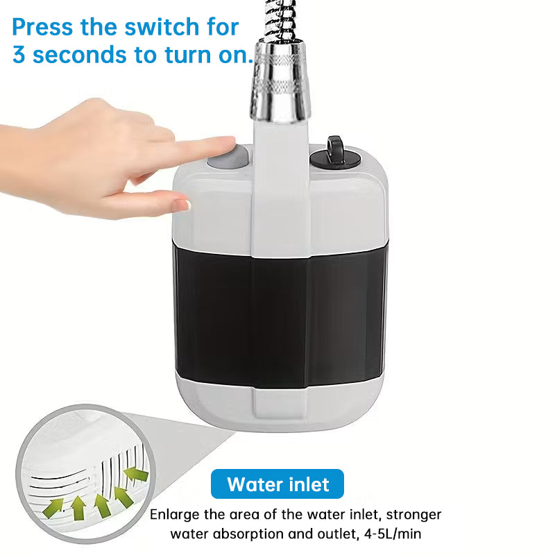 USB Rechargeable Portable Shower Pump | Outdoor Camping Bathing Kit | Car & Pet Wash Equipment eprolo