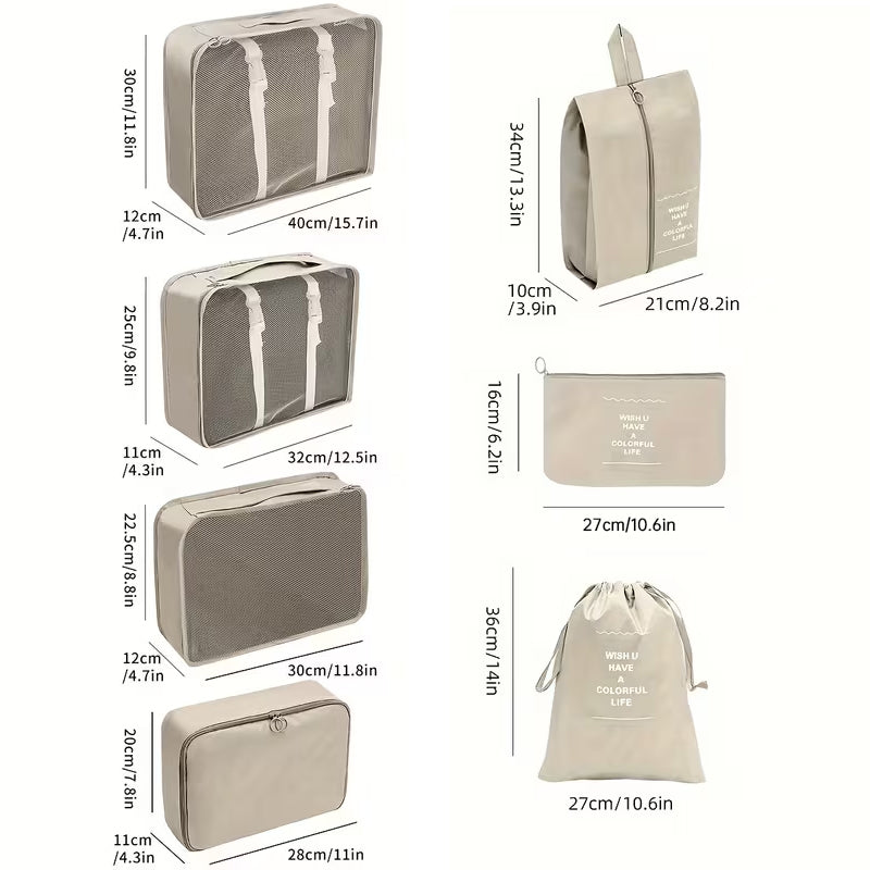 7PCS Packing Cubes for Suitcase – Travel Organizer & Storage Bag Set, Luggage Essentials eprolo