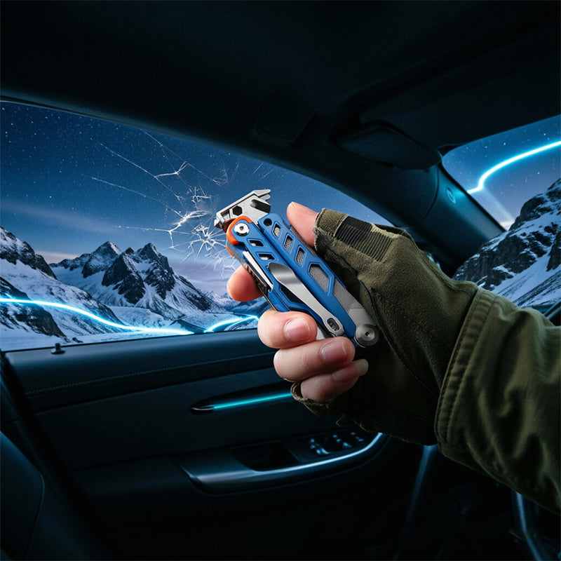 Compact Folding Multi-Tool with Pliers & Blade, Portable Camping & Vehicle Emergency Tool eprolo