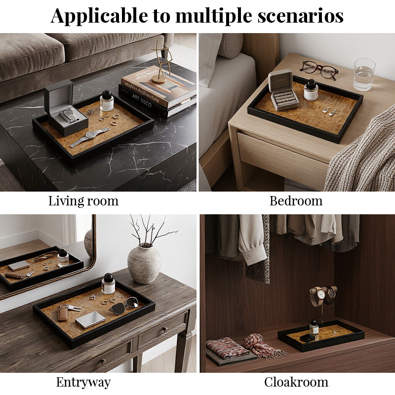 Vintage Volcanic Pattern Hotel Luxury Tea Tray: High-End Living Room Storage & Desktop Organizer eprolo