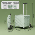 Folding Utility Cart with Lid – Rolling Storage Wagon for Shopping, Travel & Outdoor Activities eprolo