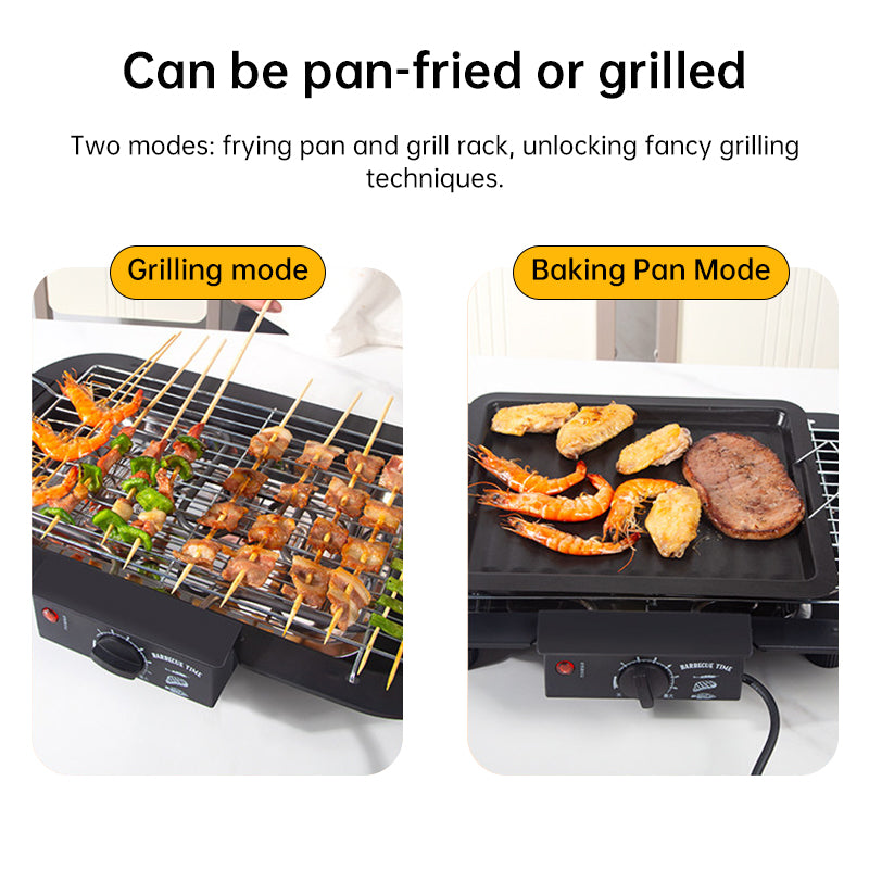 Portable Stainless Steel Electric Grill | 6 Heat Levels | Ideal for Indoor Cooking, Outdoor Camping & Home Parties eprolo