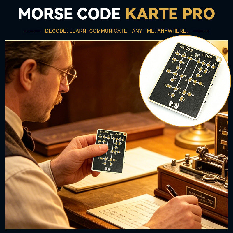 DIY Morse Code Learning Card - PCB Board with LED, Interactive Telegraph Key Practice Tool for Beginners eprolo