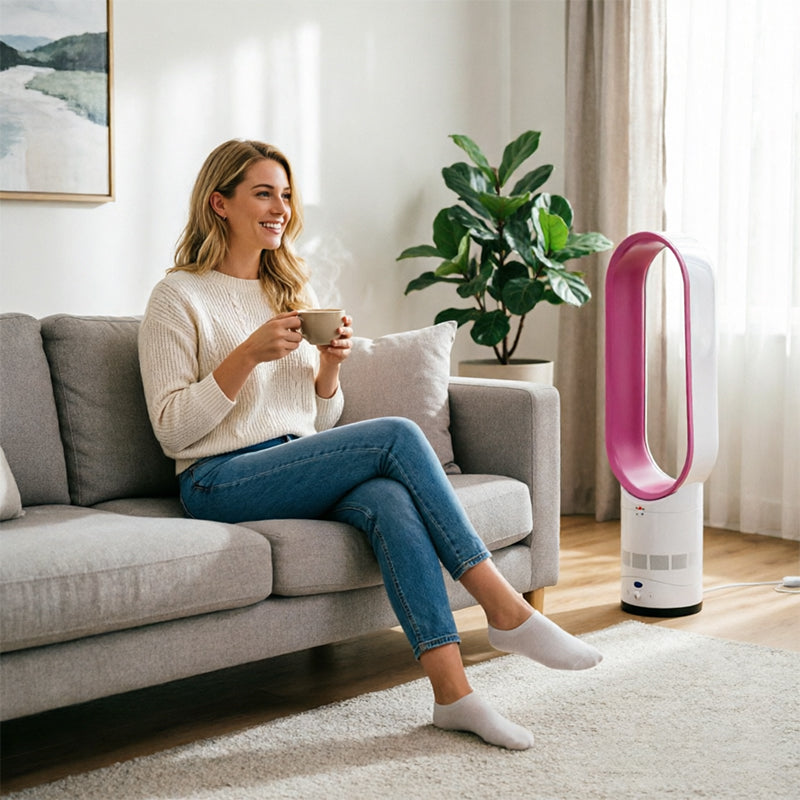 2025 New 16" Bladeless Tower Fan with Remote, Quiet Floor Fan for Home eprolo