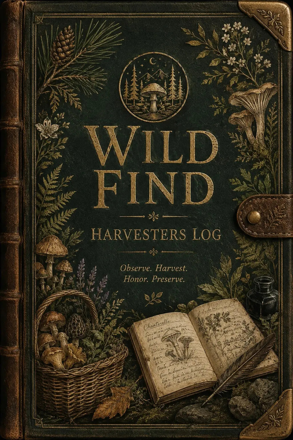 Book cover for wild find harvesters log