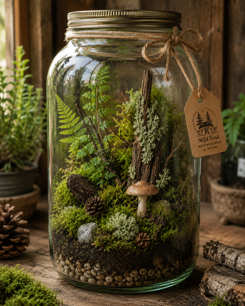 Woodland Pocket Terrarium Wild Find. Mushrooms and More