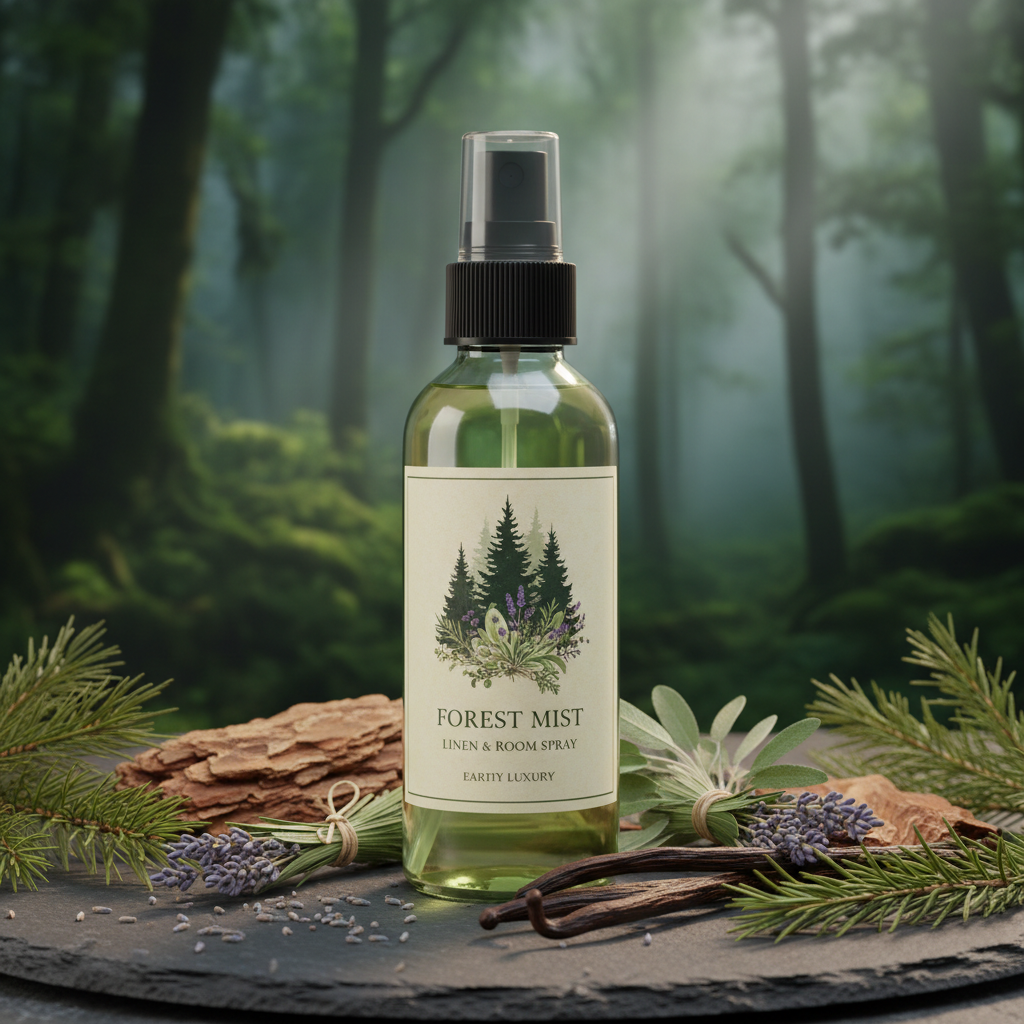 Forest Mist Linen & Room Spray - Clear Glass