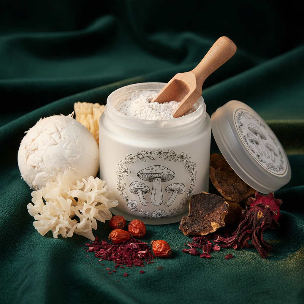 Mushroom Glow Facial Mask - White