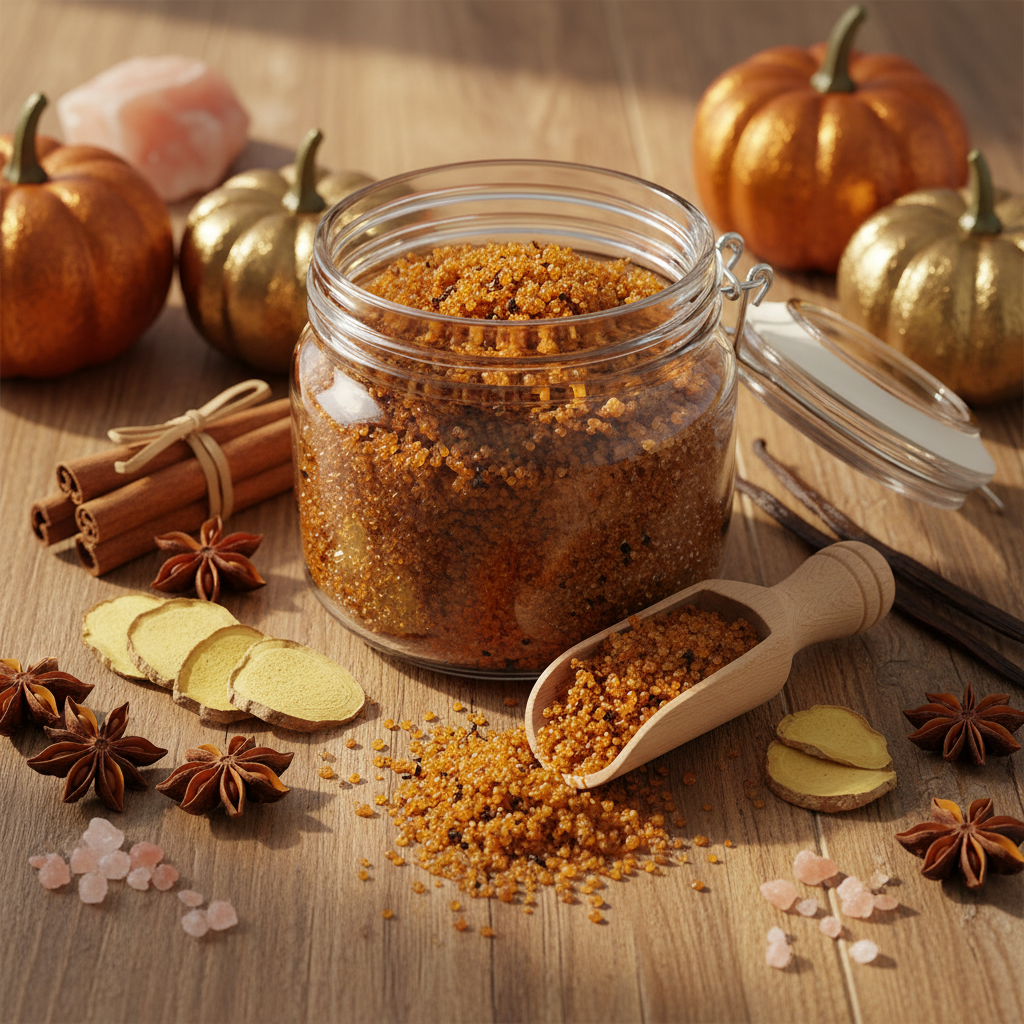 Pumpkin Patch Sugar Polish - Clear Jar